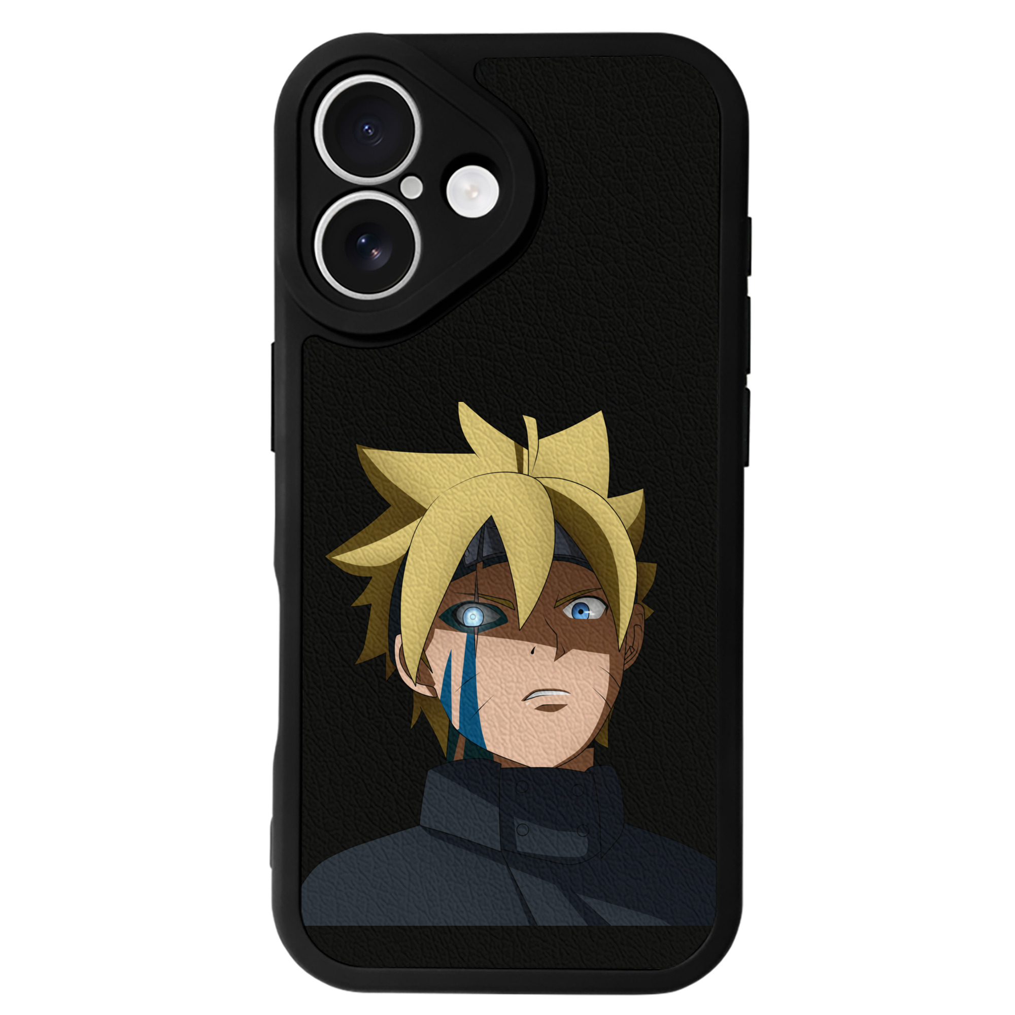 （画像用） NARUTO -ナルト- うずまき ボルト Uzumaki Boruto 【iPhone 16シリーズ対応】シリコンスマホケース（レザー調） 材質：シリコン